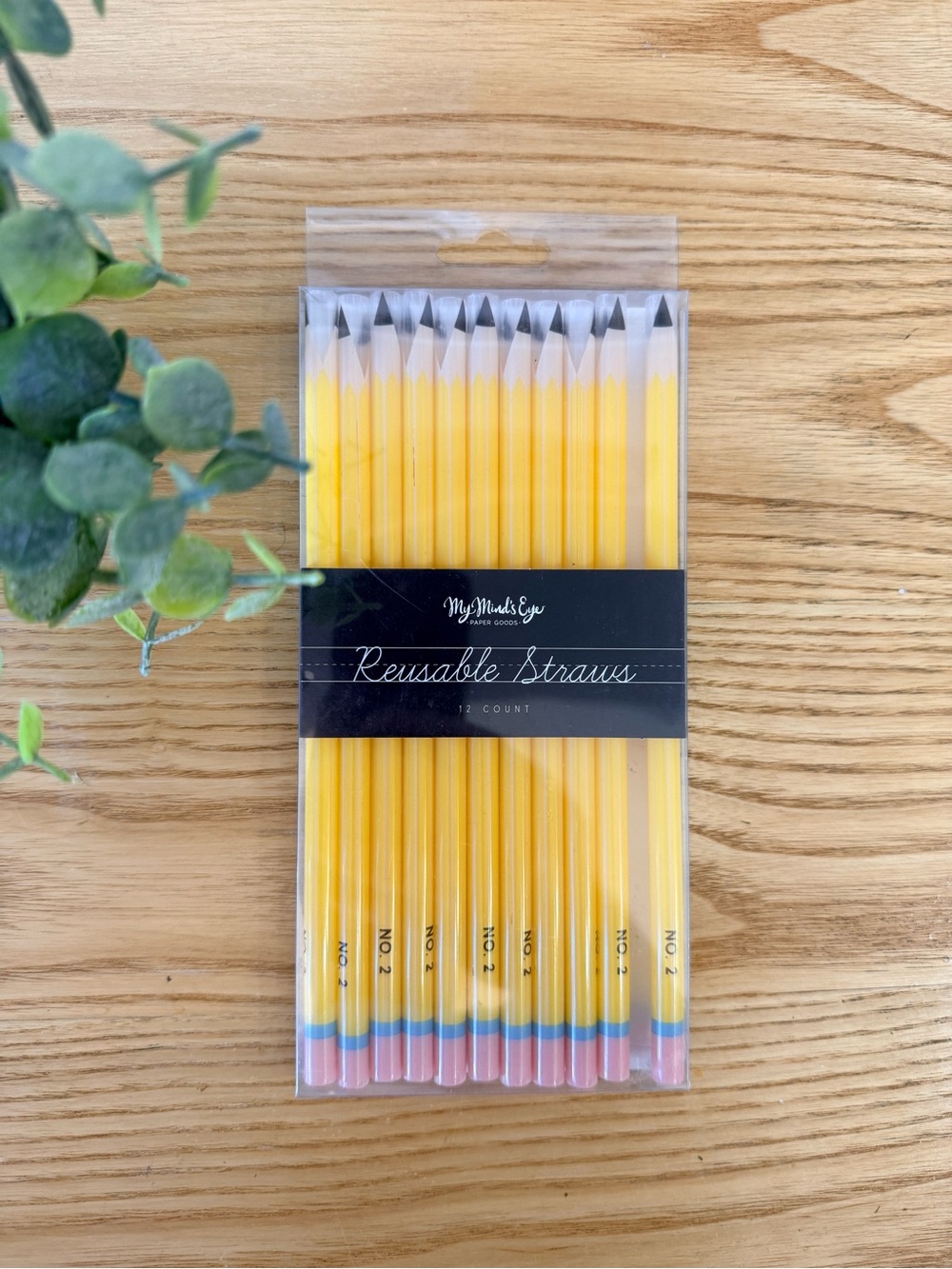 🌿10/$25 • My Mind's Eye Paper Goods Reusable Straws - No 2 Pencils
